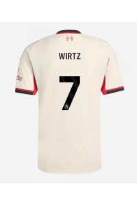 Liverpool Florian Wirtz #7 Jalkapallovaatteet Vieraspaita 2025-26 Lyhythihainen